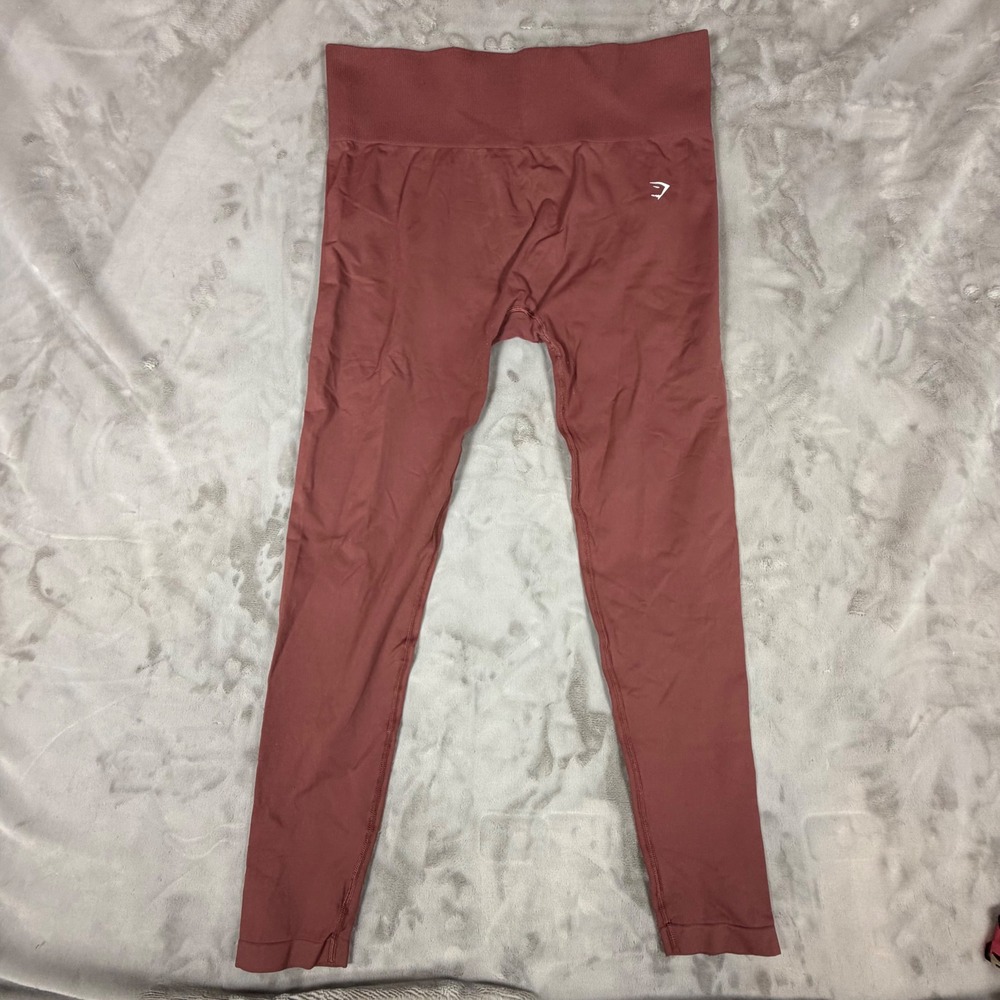 Gymshark Vital Seamless 2.0 Leggings Rose Clay Red High Waist Size Large